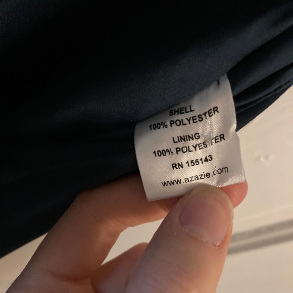 Azazie Evalleen Bridesmaid dress, A8, Dark Navy - Picture 6 of 7